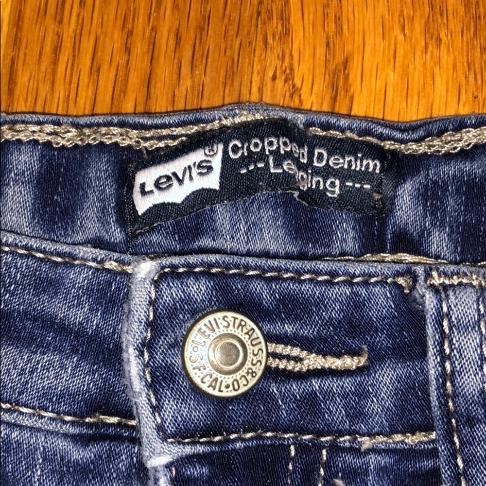 cropped denim stretchy jeans
